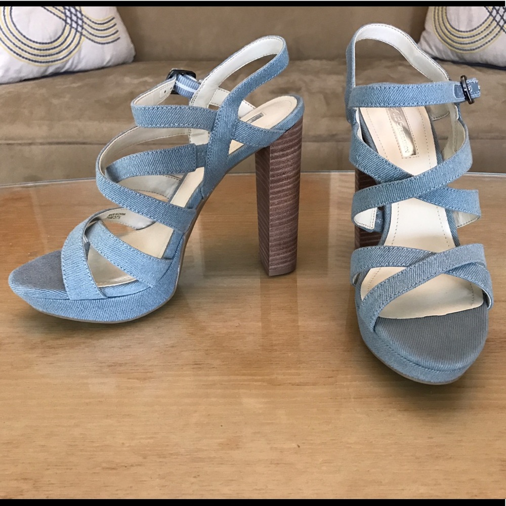 BCBGeneration baby blue jean heels 7 1/2